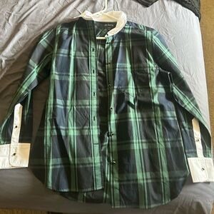 J Crew Plaid Work Blouse. Size 4.